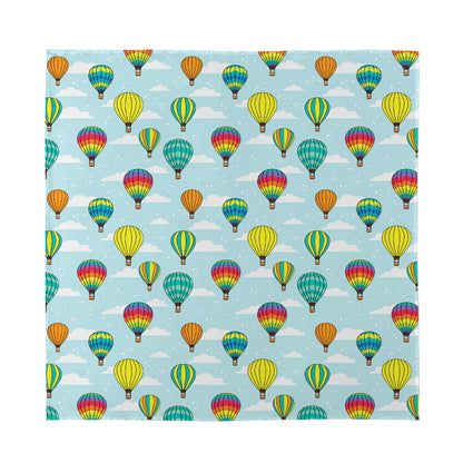 Colorful Air Balloon Pattern Print Silk Bandana