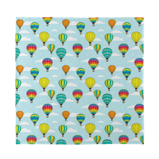 Colorful Air Balloon Pattern Print Silk Bandana