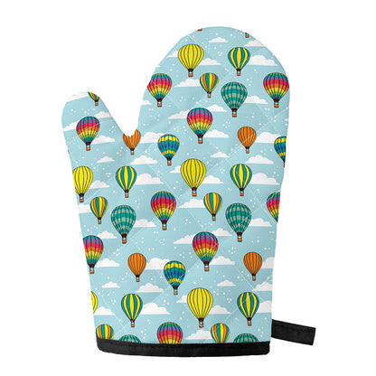 Colorful Air Balloon Pattern Print Single Oven Mitt