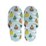 Colorful Air Balloon Pattern Print Slippers