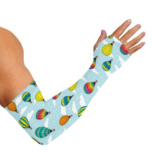 Colorful Air Balloon Pattern Print Sun Protection Arm Sleeves