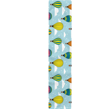 Colorful Air Balloon Pattern Print Table Runner
