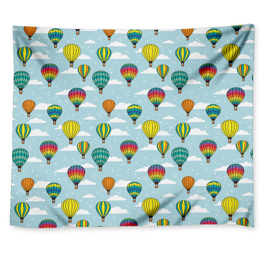 Colorful Air Balloon Pattern Print Tapestry