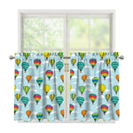 Colorful Air Balloon Pattern Print Tier Curtains