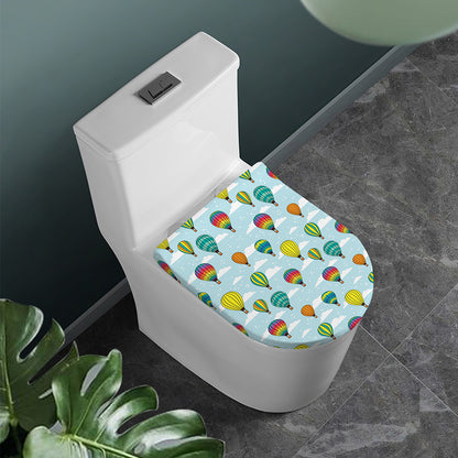 Colorful Air Balloon Pattern Print Toilet Lid Cover
