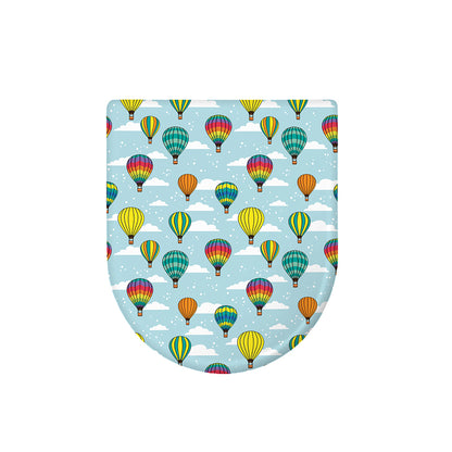 Colorful Air Balloon Pattern Print Toilet Lid Cover