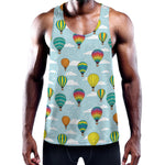 Colorful Air Balloon Pattern Print Training Tank Top