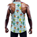 Colorful Air Balloon Pattern Print Training Tank Top