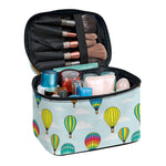 Colorful Air Balloon Pattern Print Travel Makeup Bag