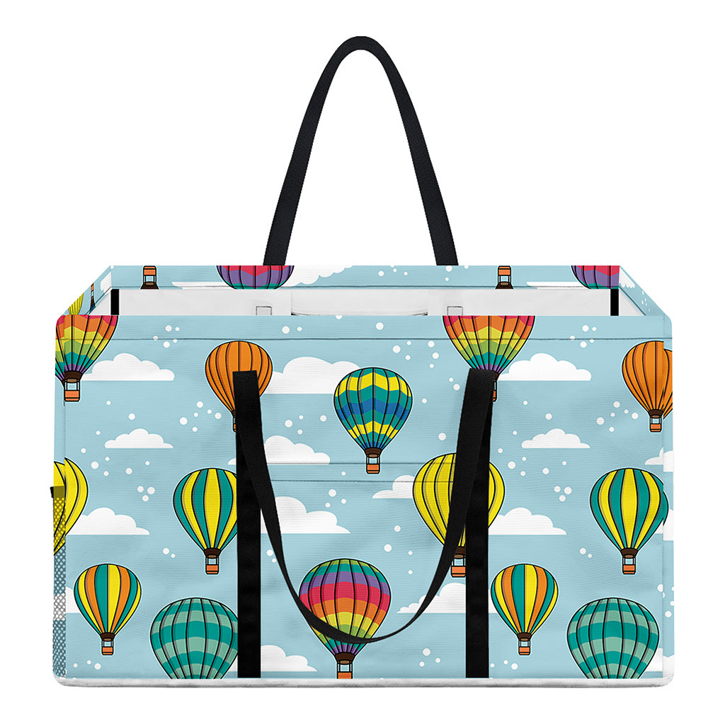Colorful Air Balloon Pattern Print Utility Tote Bag