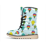 Colorful Air Balloon Pattern Print Winter Boots