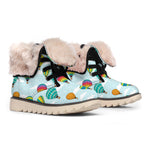 Colorful Air Balloon Pattern Print Winter Boots