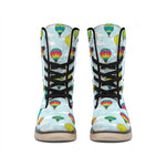 Colorful Air Balloon Pattern Print Winter Boots