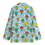 Colorful Air Balloon Pattern Print Women's Cotton Blazer
