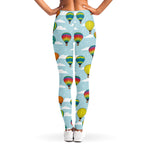 Colorful Air Balloon Pattern Print Women's Leggings