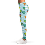 Colorful Air Balloon Pattern Print Women's Leggings