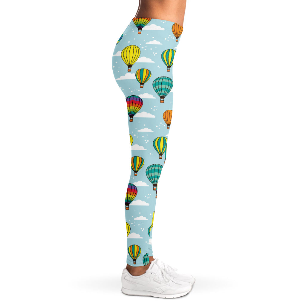 Colorful Air Balloon Pattern Print Women's Leggings
