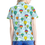 Colorful Air Balloon Pattern Print Women's Polo Shirt