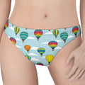 Colorful Air Balloon Pattern Print Women's Thong