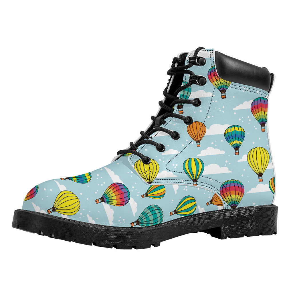 Colorful Air Balloon Pattern Print Work Boots