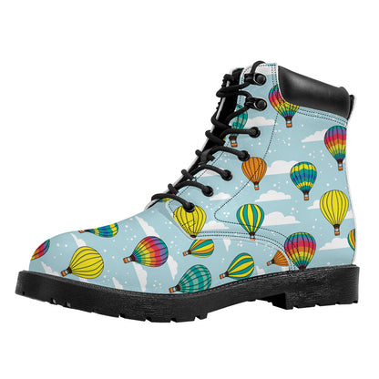 Colorful Air Balloon Pattern Print Work Boots