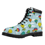 Colorful Air Balloon Pattern Print Work Boots