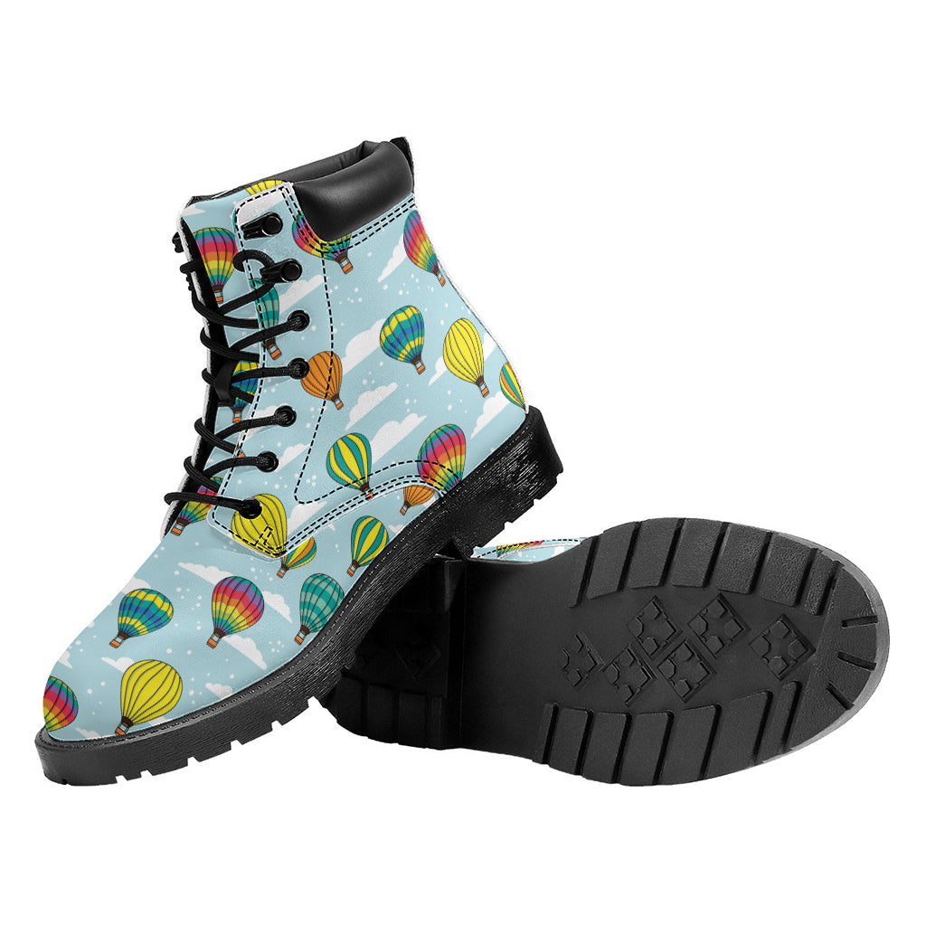 Colorful Air Balloon Pattern Print Work Boots