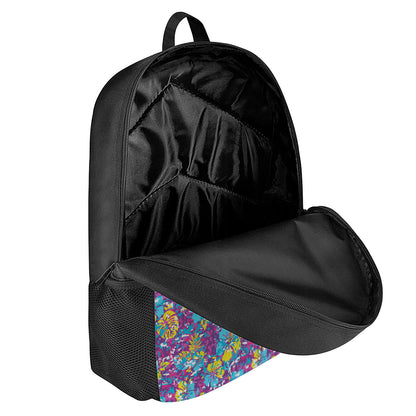 Colorful Aloha Camouflage Flower Print 17 Inch Backpack