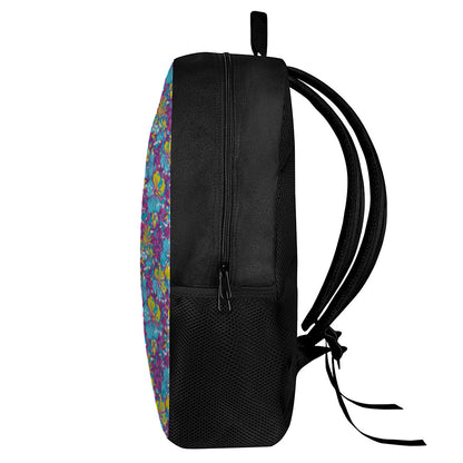 Colorful Aloha Camouflage Flower Print 17 Inch Backpack