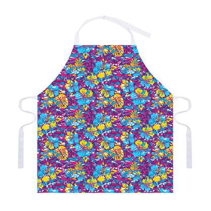 Colorful Aloha Camouflage Flower Print Adjustable Apron