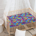 Colorful Aloha Camouflage Flower Print Baby Crib Sheet