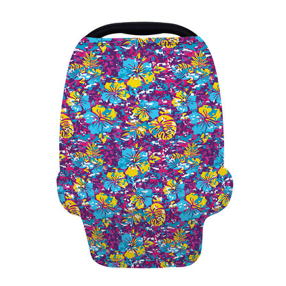 Colorful Aloha Camouflage Flower Print Baby Seat Cover