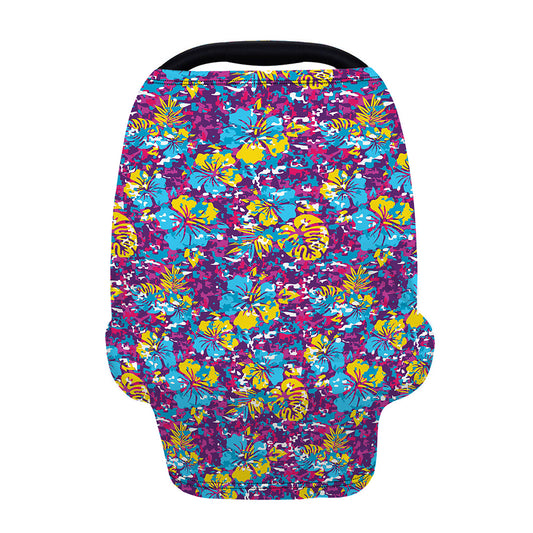 Colorful Aloha Camouflage Flower Print Baby Seat Cover