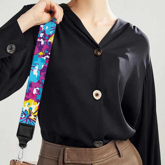 Colorful Aloha Camouflage Flower Print Bag Strap