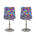 Colorful Aloha Camouflage Flower Print Bar Stool Covers