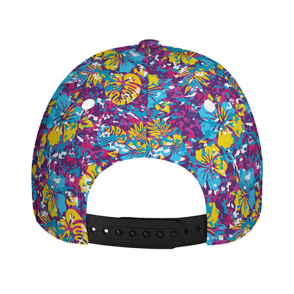 Colorful Aloha Camouflage Flower Print Baseball Cap