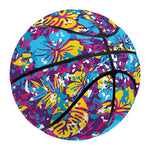 Colorful Aloha Camouflage Flower Print Basketball