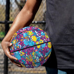 Colorful Aloha Camouflage Flower Print Basketball