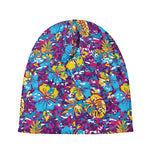 Colorful Aloha Camouflage Flower Print Beanie