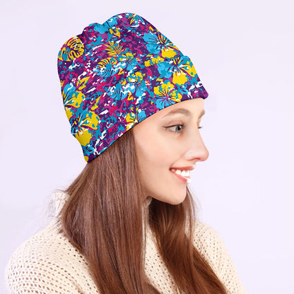 Colorful Aloha Camouflage Flower Print Beanie
