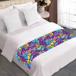 Colorful Aloha Camouflage Flower Print Bed Runner
