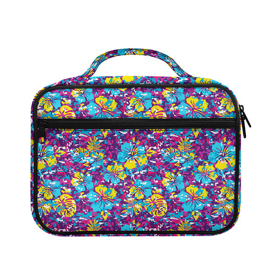 Colorful Aloha Camouflage Flower Print Briefcase Bible Bag