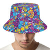 Colorful Aloha Camouflage Flower Print Bucket Hat