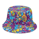 Colorful Aloha Camouflage Flower Print Bucket Hat
