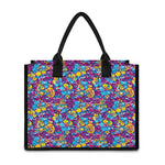 Colorful Aloha Camouflage Flower Print Canvas Tote Bag