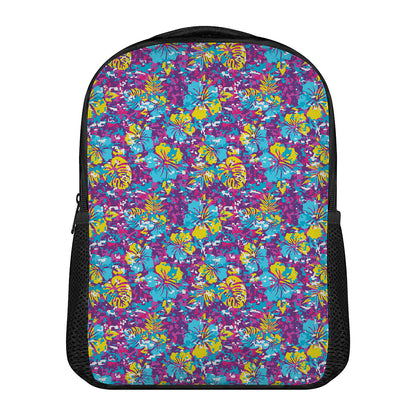 Colorful Aloha Camouflage Flower Print Casual Backpack