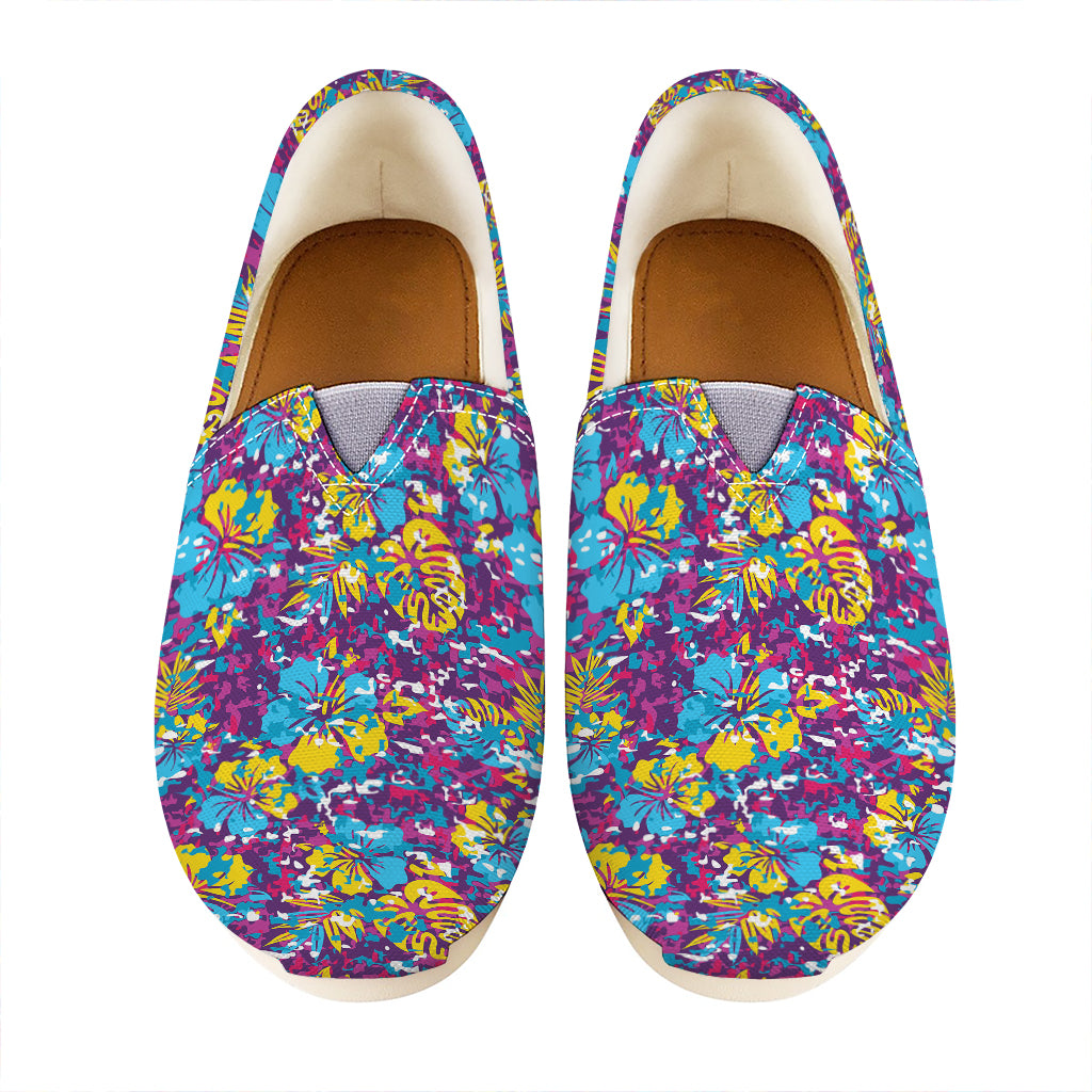 Colorful Aloha Camouflage Flower Print Casual Shoes