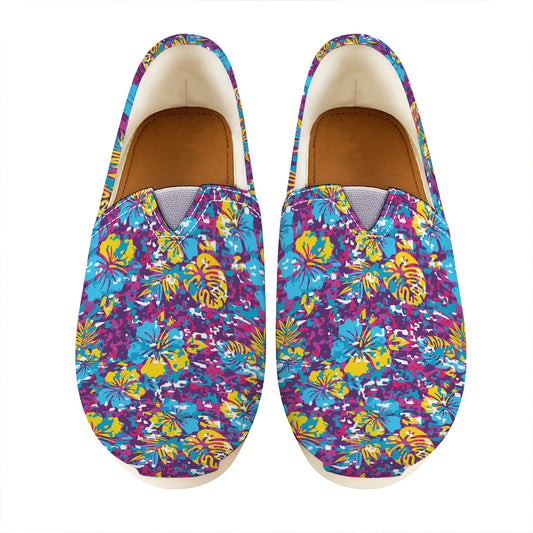 Colorful Aloha Camouflage Flower Print Casual Shoes