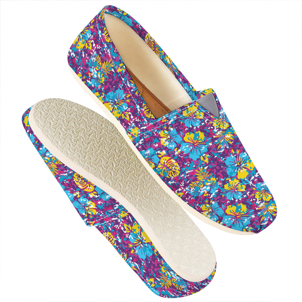 Colorful Aloha Camouflage Flower Print Casual Shoes