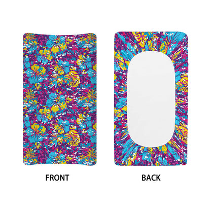 Colorful Aloha Camouflage Flower Print Changing Pad Cover